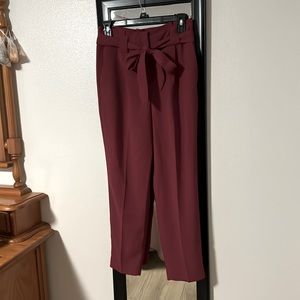 Express Burgundy Straight Leg Pants